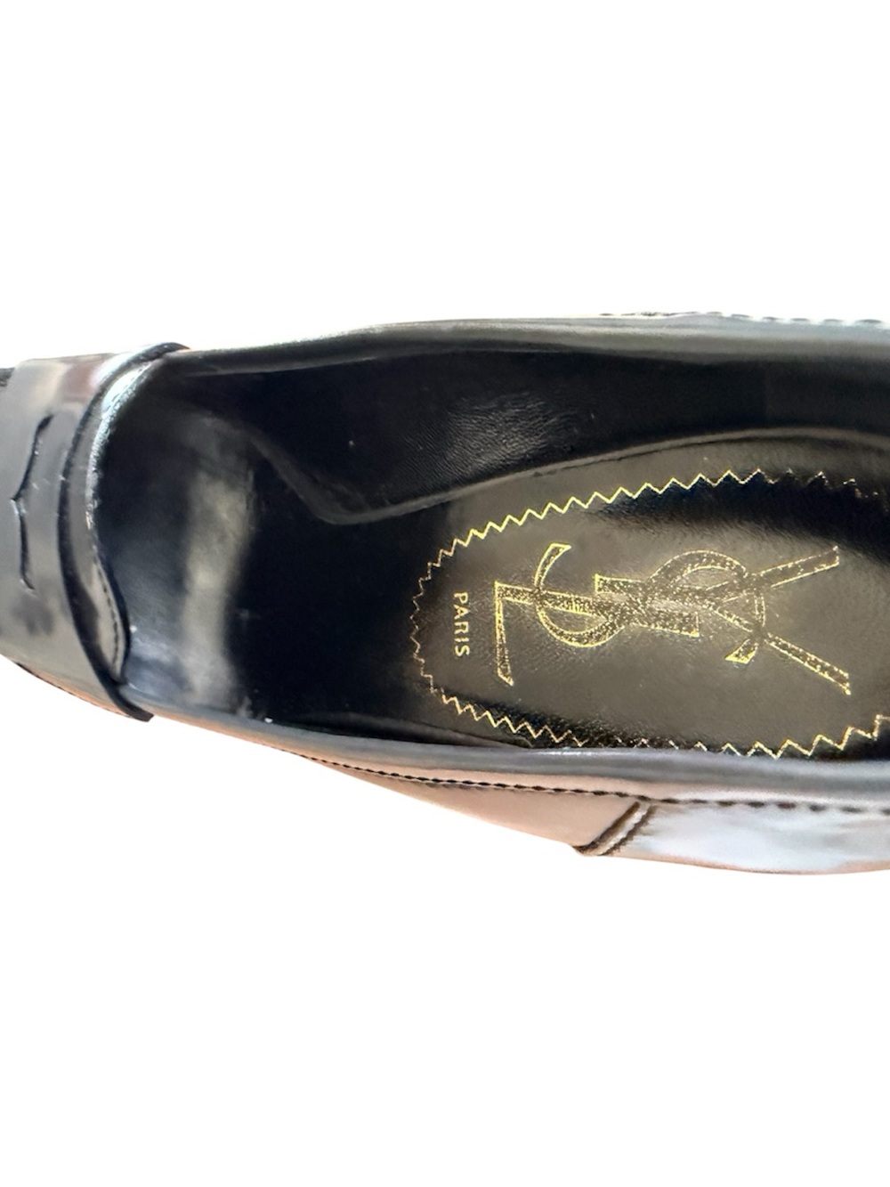 Vintage Yves Saint Laurent Rive Gauche "Tribtoo" platform pumps Urban Blue - Picture 3 of 9
